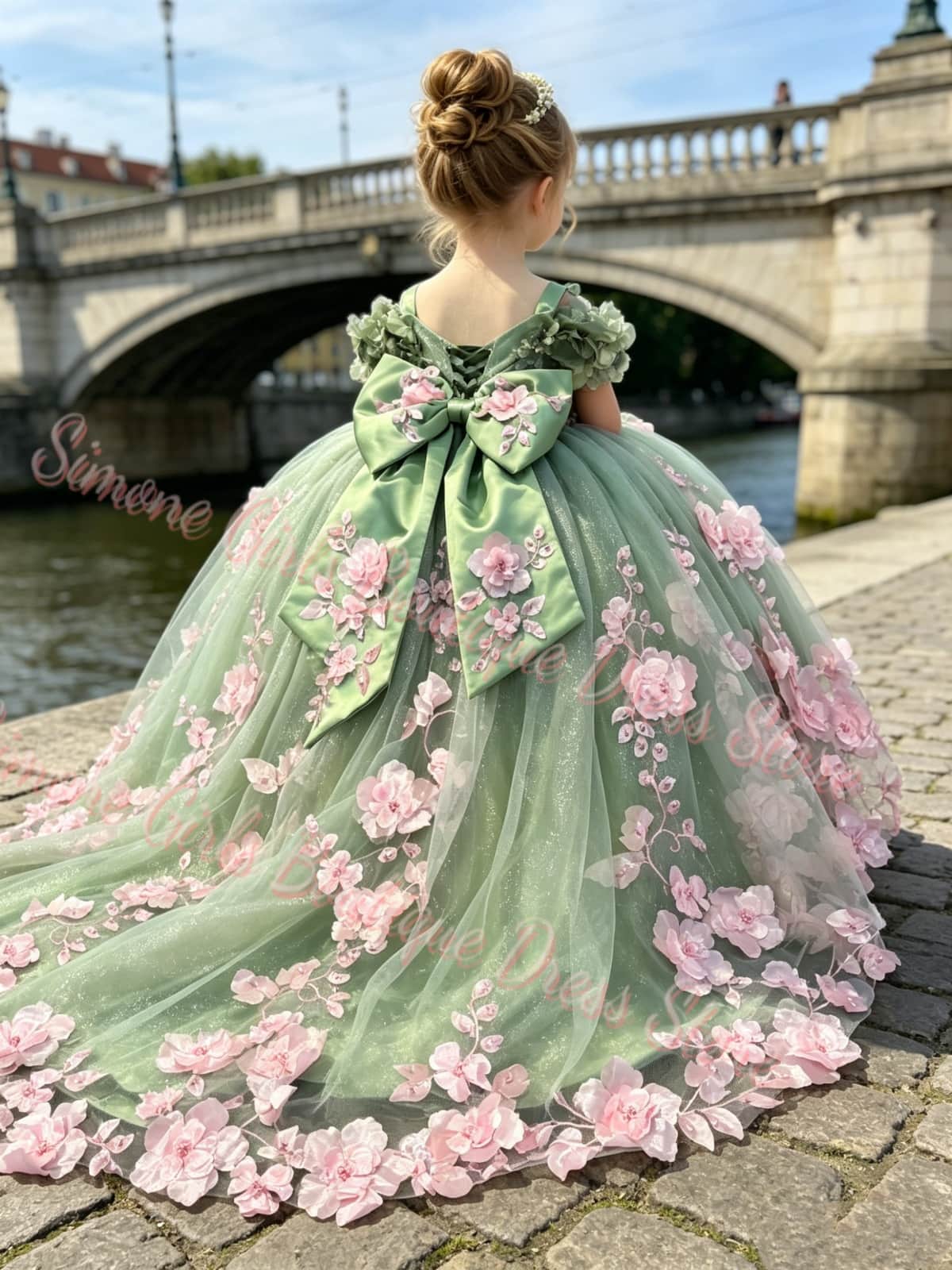 Bridal Sash Ribbon - Wysokiej jakości luksusowa sukienka dziewczęca z