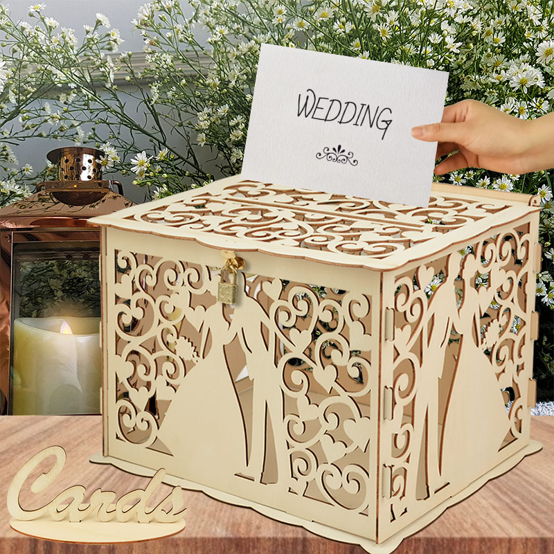 Wedding Supply Rentals - Drewniane pudełka na prezenty ślubne z