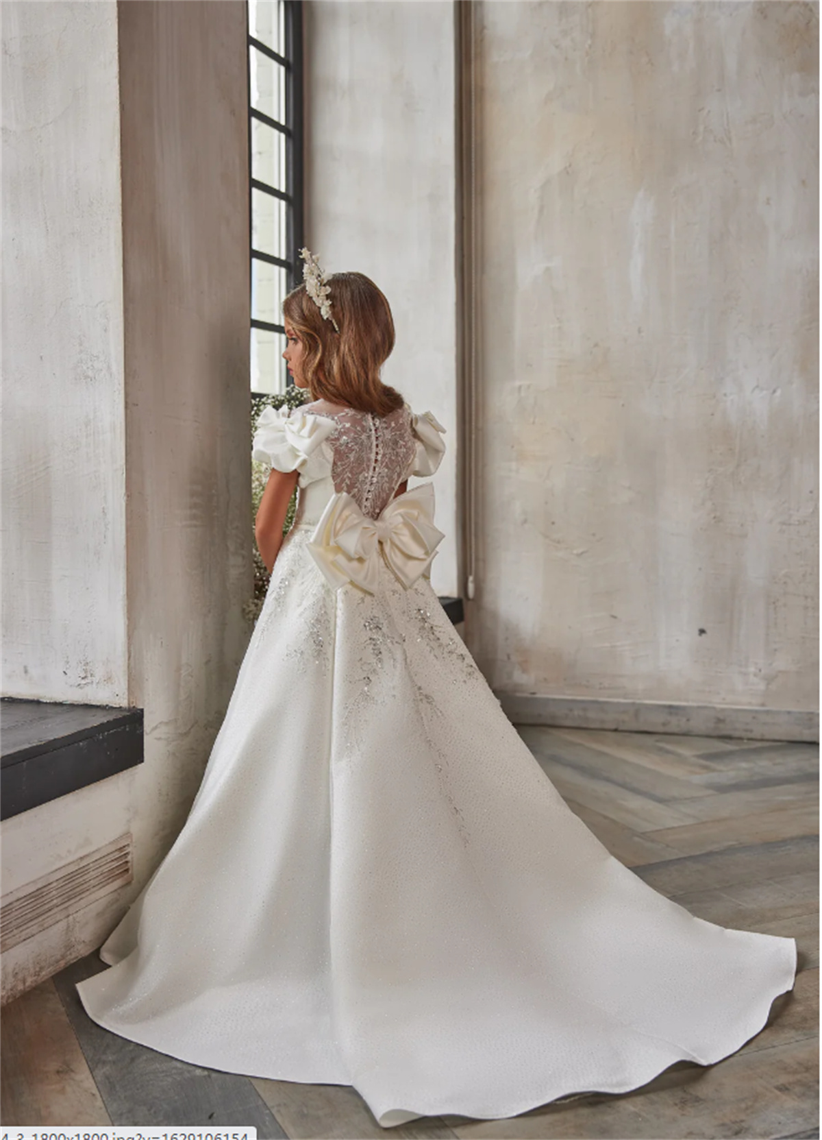 Satynowa sukienka dla dziewczy – Bridal Sash Ribbon recenzja i cena