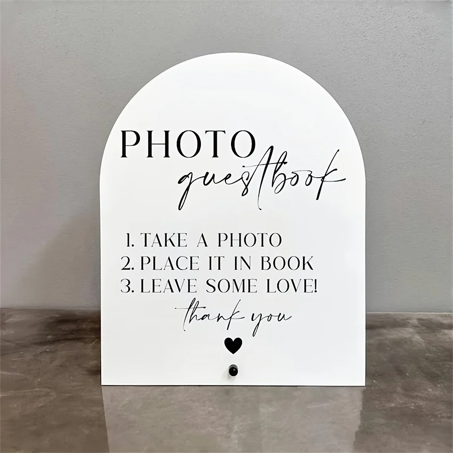 Elegancki akrylowy znak księgi – Personalized Guest Book recenzja i cena