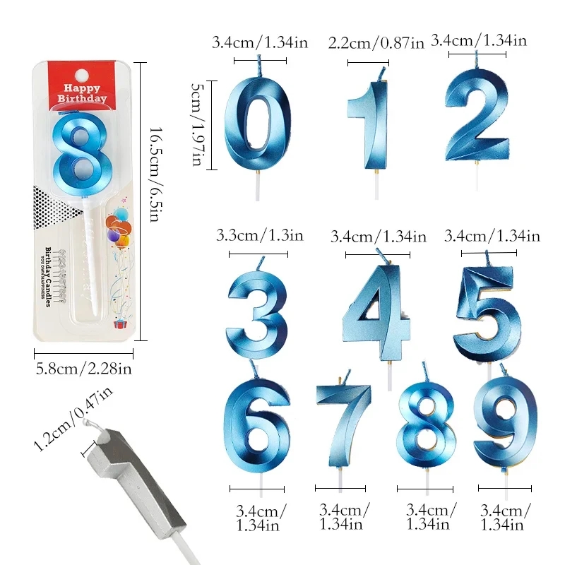 Niebieskie Świeczki Numerowe n – Unity Candle Set recenzja i cena
