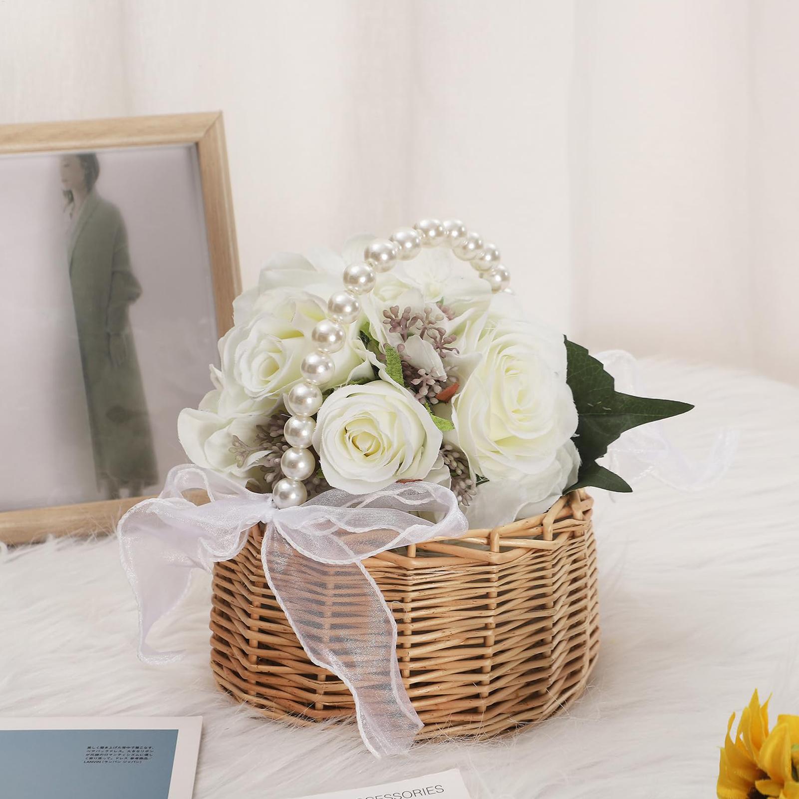 Wiklinowy koszyk na kwiaty z r – Wedding Hampers recenzja i cena